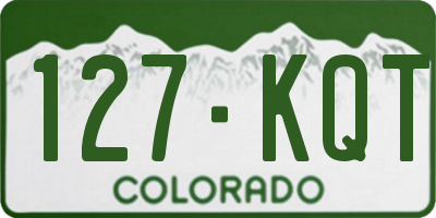 CO license plate 127KQT