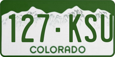 CO license plate 127KSU