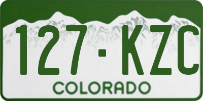 CO license plate 127KZC