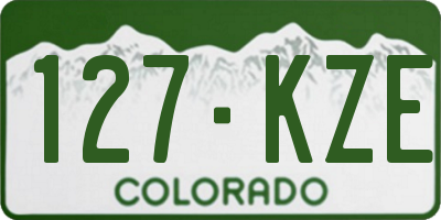 CO license plate 127KZE