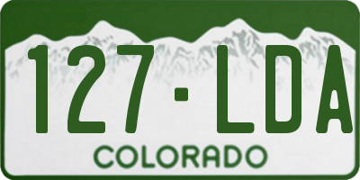 CO license plate 127LDA
