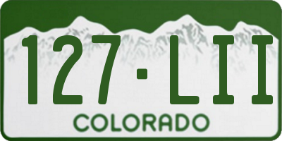 CO license plate 127LII