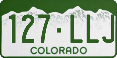 CO license plate 127LLJ
