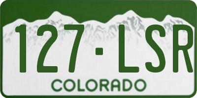 CO license plate 127LSR