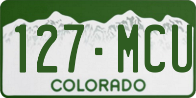 CO license plate 127MCU