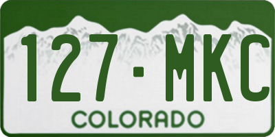 CO license plate 127MKC