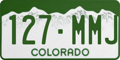 CO license plate 127MMJ