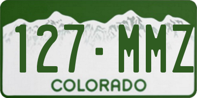 CO license plate 127MMZ