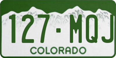 CO license plate 127MQJ
