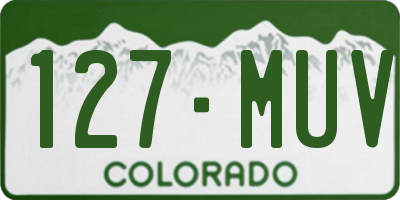 CO license plate 127MUV