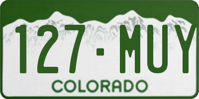 CO license plate 127MUY