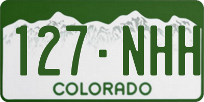 CO license plate 127NHH