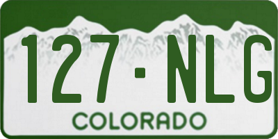 CO license plate 127NLG