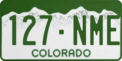 CO license plate 127NME
