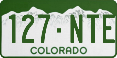 CO license plate 127NTE