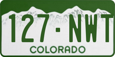 CO license plate 127NWT