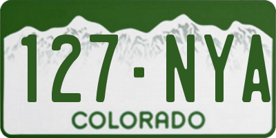 CO license plate 127NYA