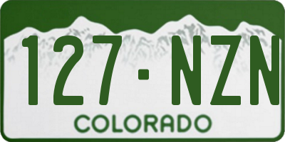 CO license plate 127NZN