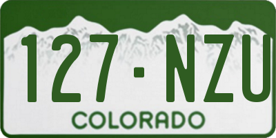 CO license plate 127NZU