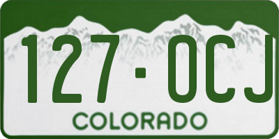 CO license plate 127OCJ