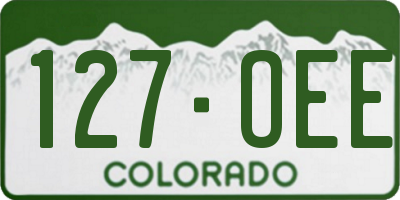 CO license plate 127OEE