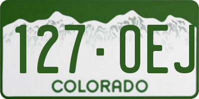 CO license plate 127OEJ