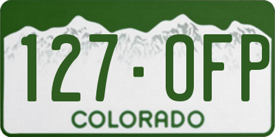 CO license plate 127OFP