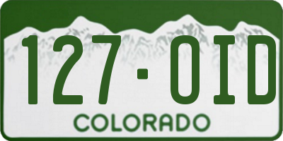 CO license plate 127OID