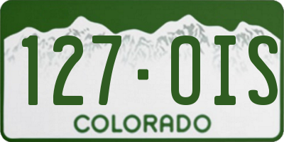 CO license plate 127OIS