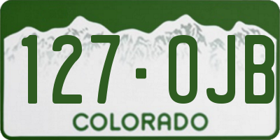 CO license plate 127OJB