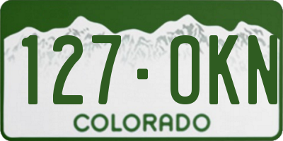 CO license plate 127OKN