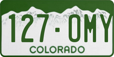 CO license plate 127OMY