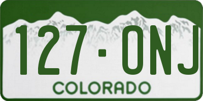 CO license plate 127ONJ