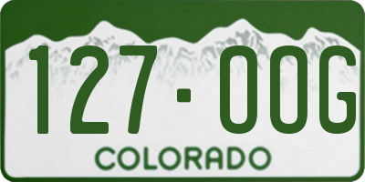 CO license plate 127OOG