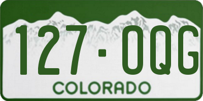 CO license plate 127OQG