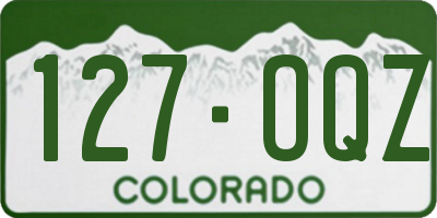 CO license plate 127OQZ