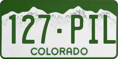 CO license plate 127PIL