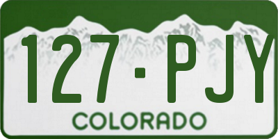 CO license plate 127PJY
