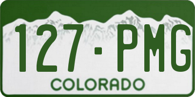 CO license plate 127PMG
