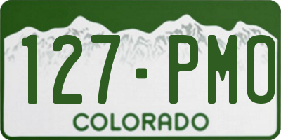 CO license plate 127PMO