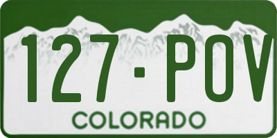 CO license plate 127POV