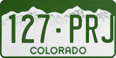 CO license plate 127PRJ