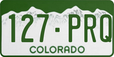 CO license plate 127PRQ