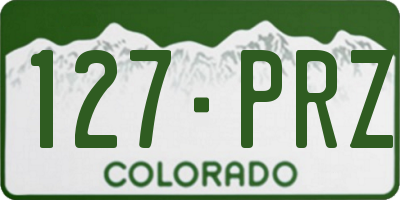 CO license plate 127PRZ