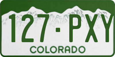 CO license plate 127PXY