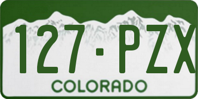 CO license plate 127PZX
