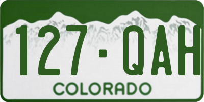 CO license plate 127QAH