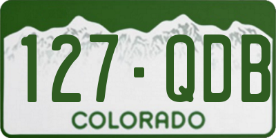 CO license plate 127QDB