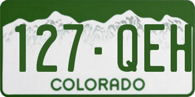 CO license plate 127QEH
