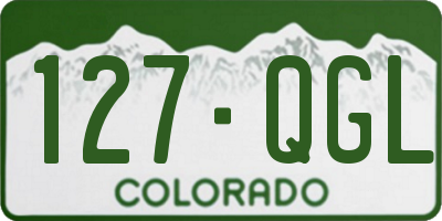 CO license plate 127QGL